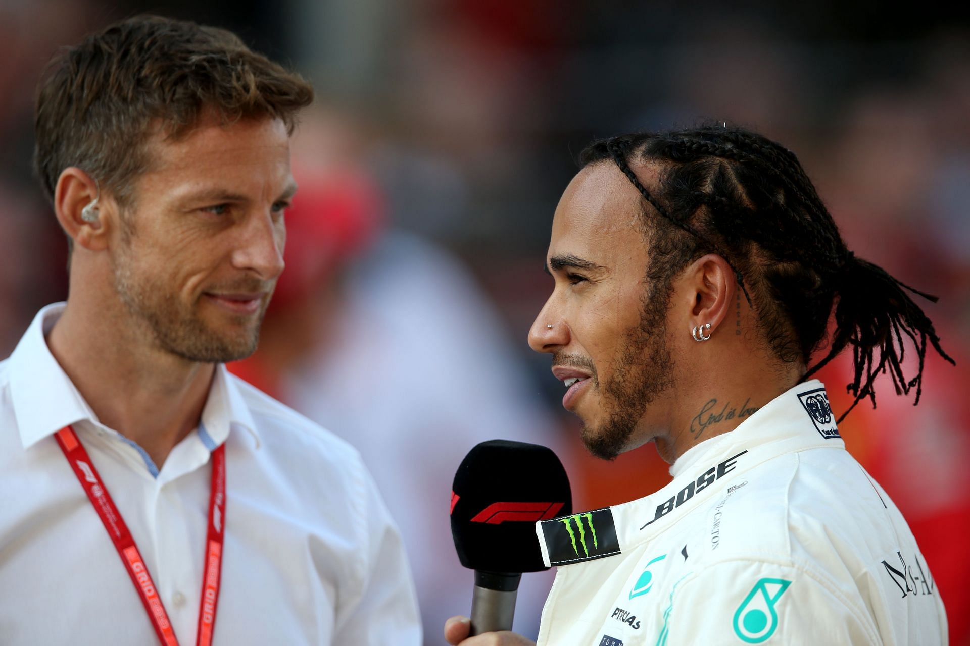 Lewis Hamilton and Jenson Button at the 2019 Russian Grand Prix - Source: Getty